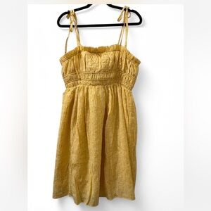 Chic Yellow Textured Dress